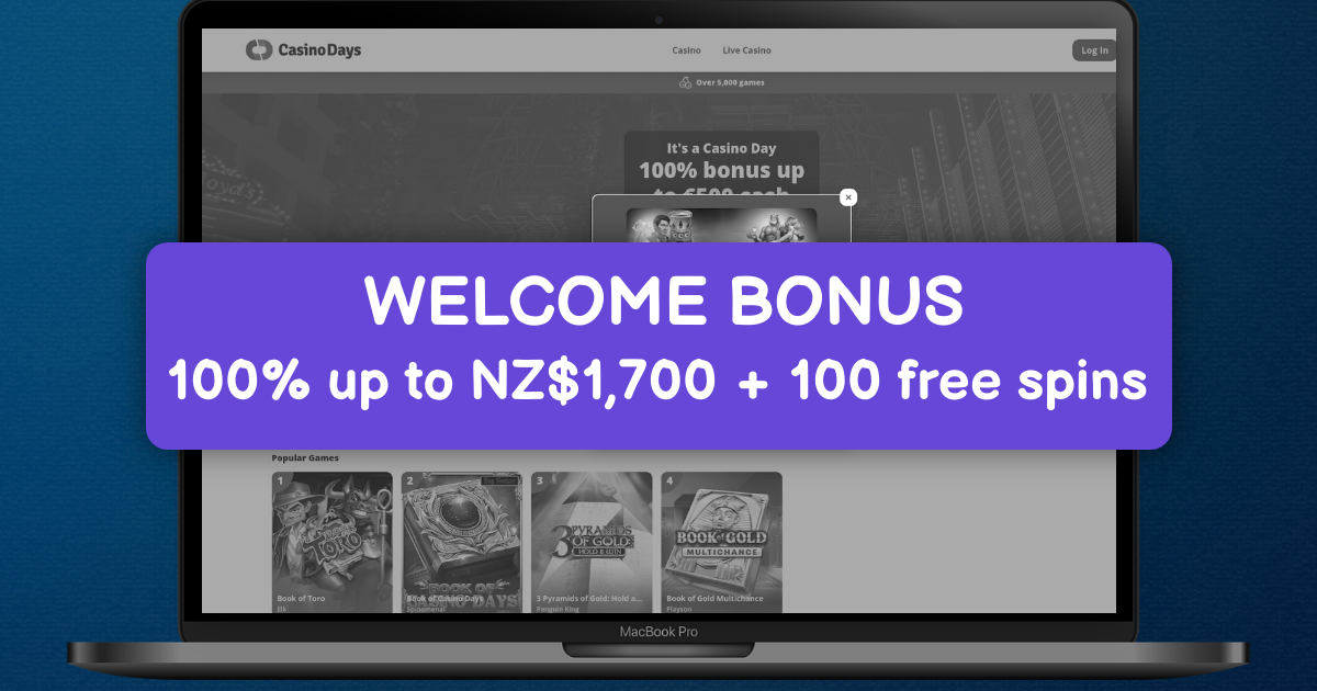 Casino Days NZ - Fast Payout Slots & Live Dealer Games Online